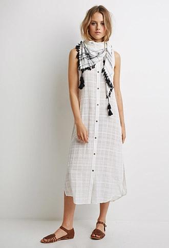 Forever21 Longline Cotton Shirt Dress
