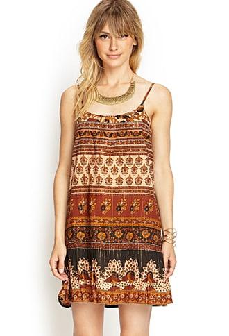 Forever21 Contemporary Printed Drop-waist Cami Dress