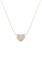 Forever21 Rhinestone Heart Pendant Chain Necklace