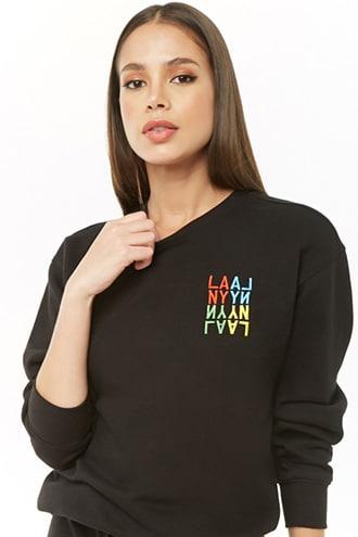 Forever21 La & Ny Graphic Sweatshirt