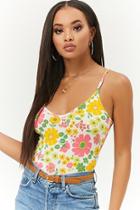 Forever21 Floral Print Ribbed Cami