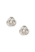 Forever21 Twisted Rhinestone Studs (silver/clear)