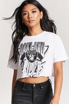Forever21 Nfl Oakland Raiders Graphic Crop Top