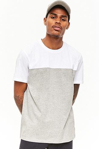 Forever21 Colorblocked Cotton-blend Tee
