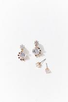 Forever21 Rhinestone Drop & Stud Earrings