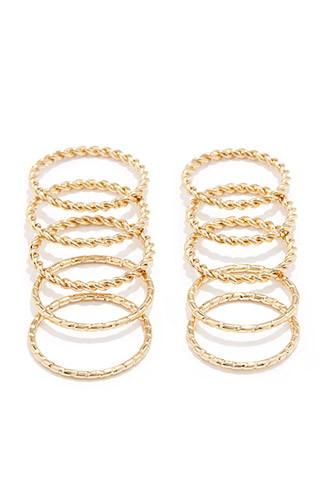 Forever21 Twisted Midi Ring Set