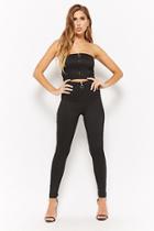Forever21 Pinstriped Zip-front Pants