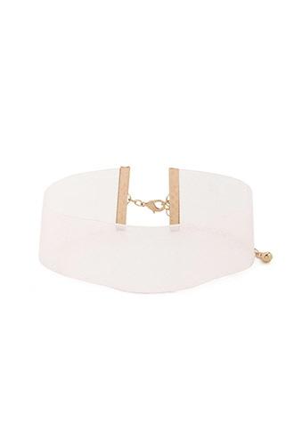 Forever21 Light Pink Sheer Woven Choker