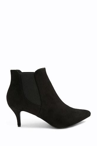 Forever21 Faux Suede Kitten Heel Booties