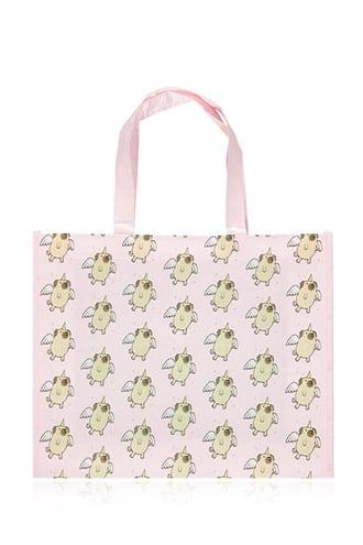 Forever21 Glossy Eco Flying Dog Tote Bag