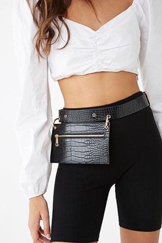 Forever21 Faux Croc Leather Belt Bag