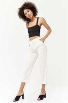 Forever21 Stitch-striped High-waist Trousers