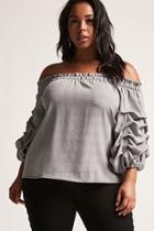 Forever21 Plus Size Plaid Off-the-shoulder Top