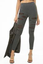 Forever21 Distressed Heathered Leggings