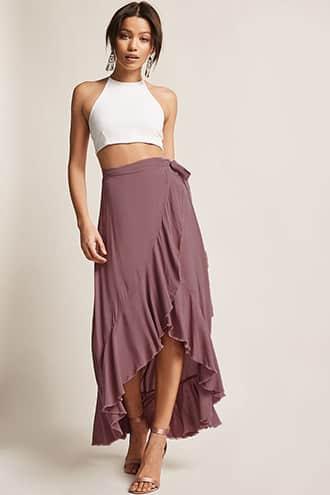 Forever21 Ruffle High-low Skirt