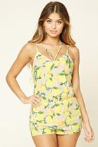 Forever21 Lemon Print Cover-up Romper