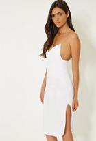 Forever21 Women's  Mlm Cami Side Slit Dress (white)