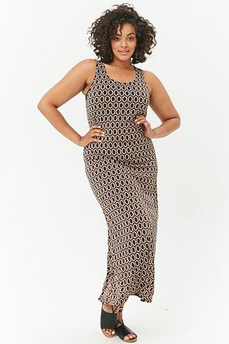 Forever21 Plus Size Geo Print Maxi Dress