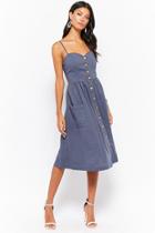 Forever21 Button-front Fit & Flare Dress
