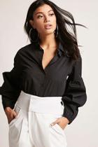 Forever21 Balloon Sleeve Button-down Shirt