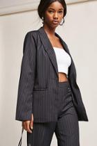 Forever21 Pinstripe Lace-up Blazer