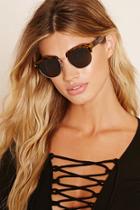 Forever21 Gold & Brown Browline Sunglasses