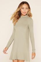 Forever21 Women's  Sage Mock-neck A-line Dress