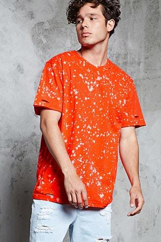 Forever21 Distressed Bleach Dye Tee