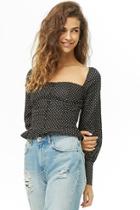 Forever21 Polka Dot Square Neck Top