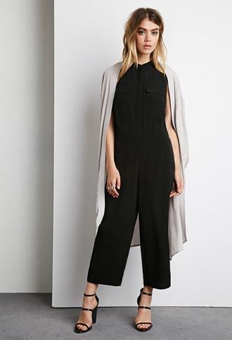Forever21 Buttoned Culottes Jumpsuit