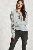 Forever21 Lace-front Sweatshirt