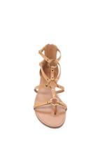 Forever21 Women's  Nude Strappy Faux Leather Sandals