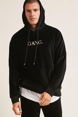Forever21 Velvet Graphic Hoodie