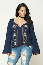 Forever21 Plus Size Embroidered Top