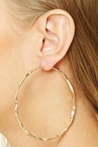 Forever21 Gold Spiral Hoop Earrings