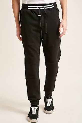 Forever21 Fleece Knit Moto Joggers