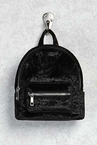Forever21 Crushed Velvet Mini Backpack