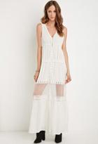 Forever21 Crochet-trim Tiered Maxi Dress
