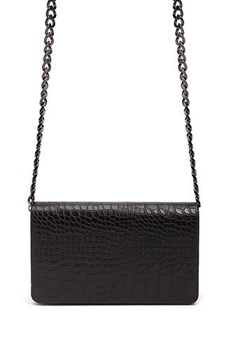 Forever21 Faux Croc Leather Crossbody