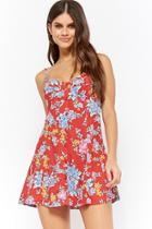 Forever21 Motel Floral Bustier Button-front Dress