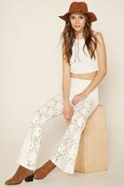 Forever21 Women's  Flared Lace Pants