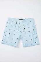 Forever21 Raw Yarn Industries Whale Print Shorts