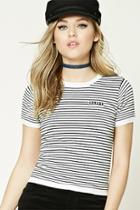 Forever21 Stripe Sassy Patch Top