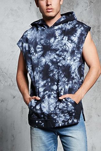 Forever21 Tie-dye Sleeveless Hoodie