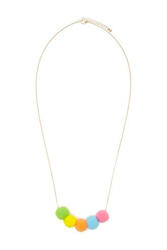 Forever21 Pom Pom Pendant Necklace