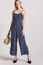 Forever21 Pinstripe Gaucho Jumpsuit