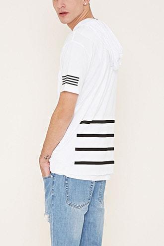 Forever21 Hooded Stripe Tee