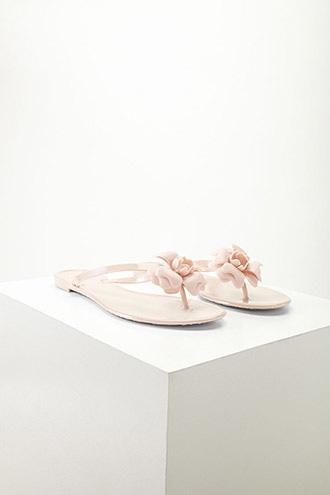 Forever21 Dizzy Floral Jelly Sandals