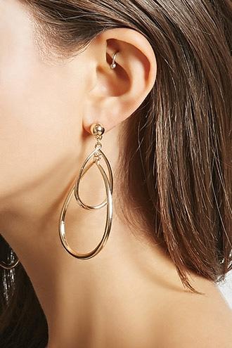 Forever21 Dual Teardrop Drop Earrings
