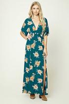 Forever21 Floral Print M-slit Dress